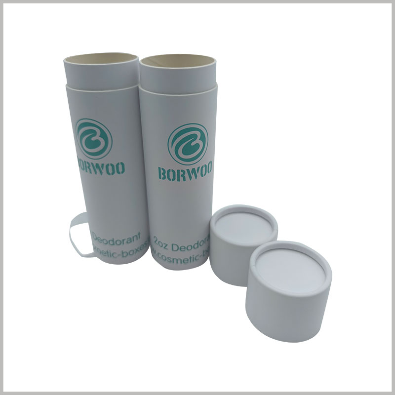 White Push up deodorant tubes packaging with pull ring