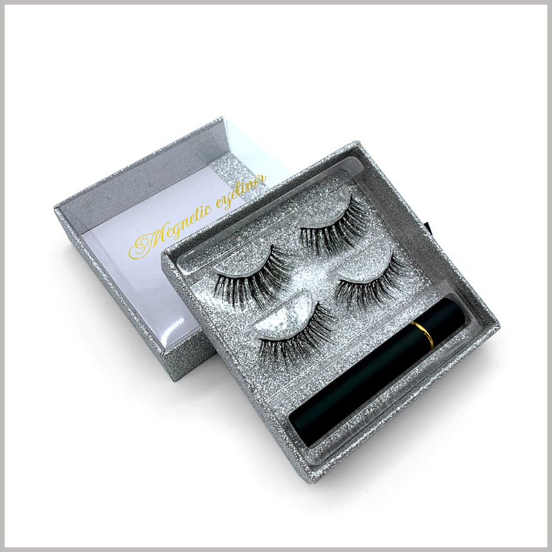 Windowed-eyelash-packaging-boxes-square-drawer-design-for-2-pairs