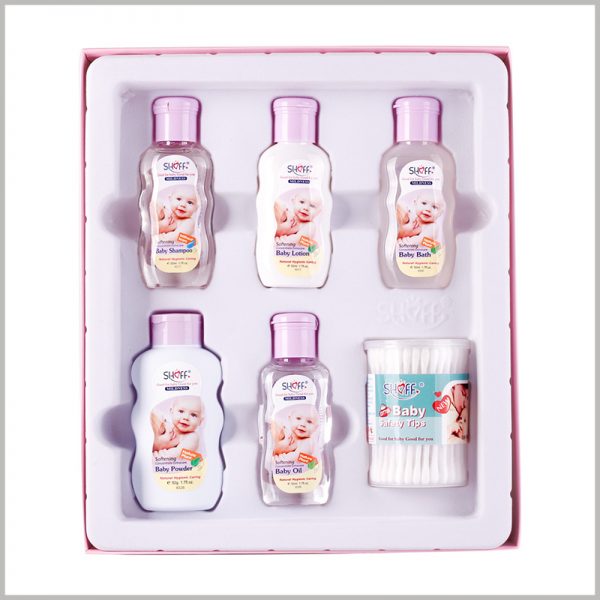 baby care products packaging. Blister packaging has a specific shape, which can be used to fix different styles of baby care products