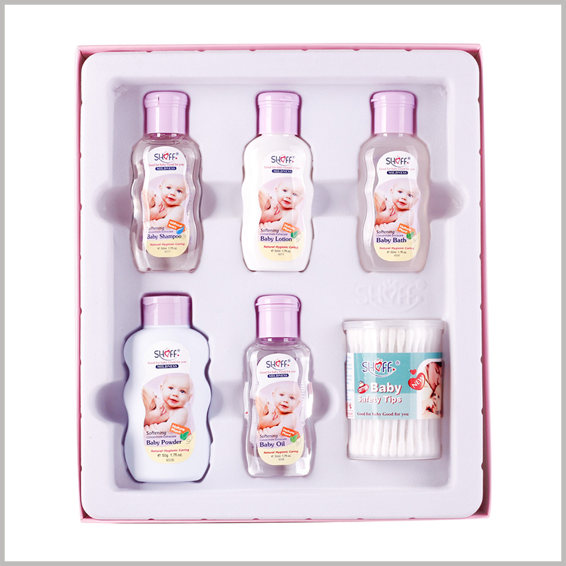 baby care products packaging. Blister packaging has a specific shape, which can be used to fix different styles of baby care products