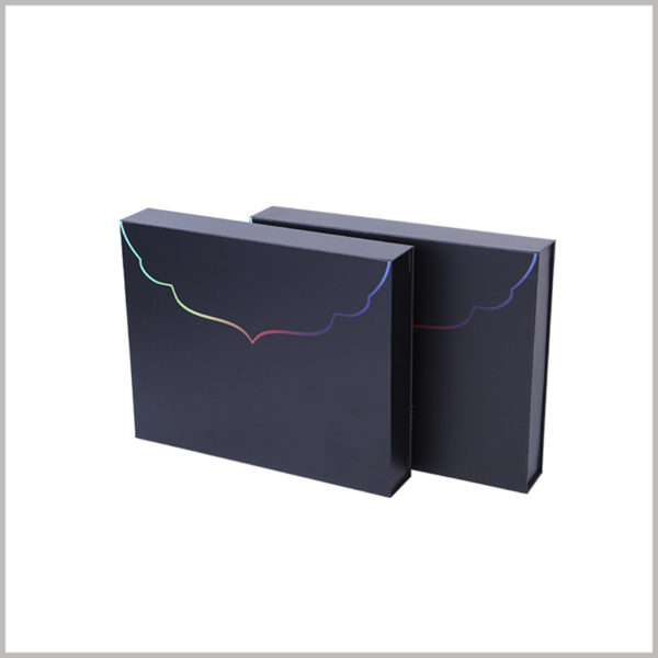 black cardboard gift boxes packaging with printing,1200g gray board paper is used as the raw material for packaging, which improves the firmness and durability of the packaging