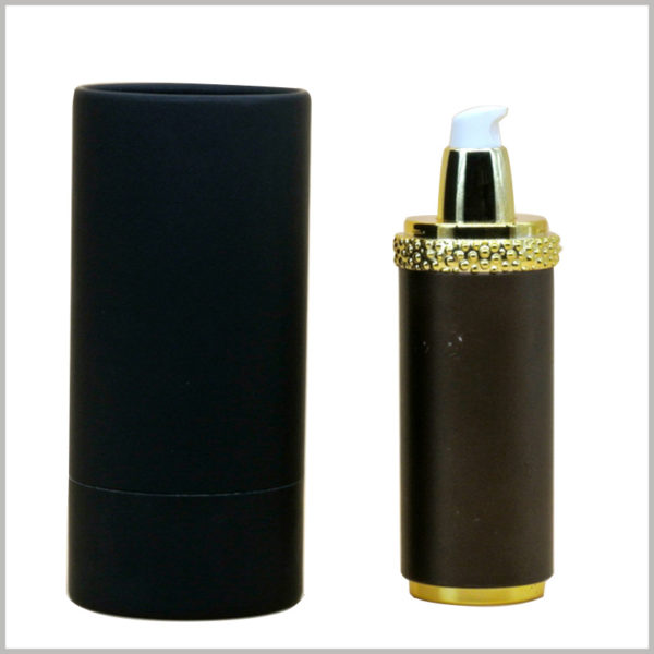 black cardboard tube packaging for shampoo boxes, Strong cardboard round boxes protect the integrity and value of the product inside the package.