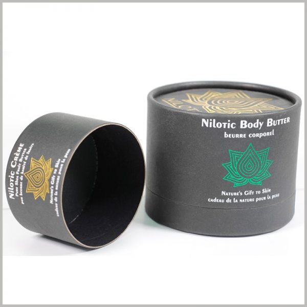 custom black cardboard tube skin care packaging boxes,Custom packaging uses printing such as emboss and bronze printing to improve the color richness of the packaging.