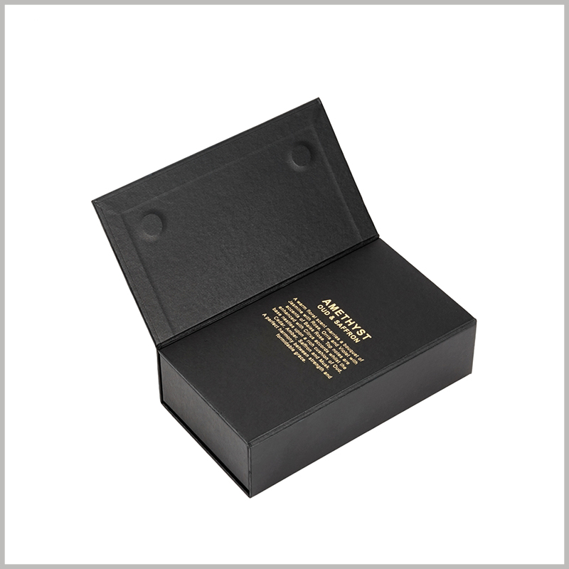 Black small cardboard packaging for 100ml perfume spray boxes