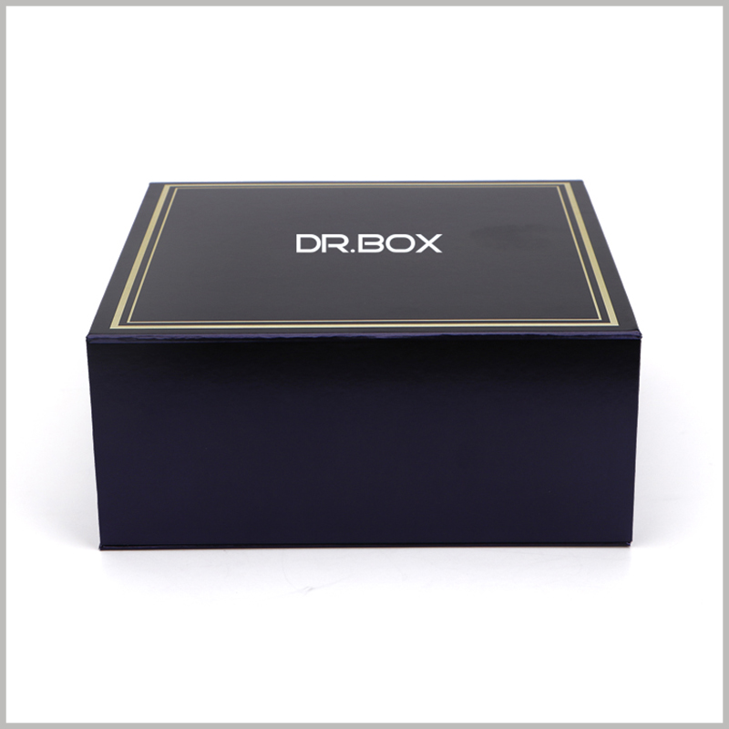 black square boxes packaging. One of the best ways to give brand value to a product is to print the brand name or logo on the front of the box.
