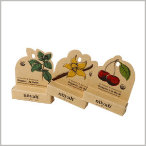 brown eco friendly lip balm packaging boxes wholesale. The unique kraft paper packaging structure design makes the lip balm packaging more attractive and more conducive to product promotion.