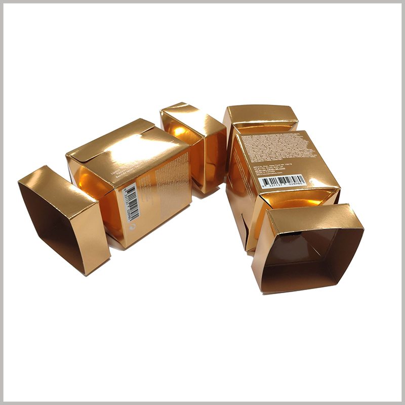 candy-shape boxes for lipstick packaging. The golden candy-type packaging has a strong appeal to customers, and customers who buy lipstick will be pleasantly surprised.