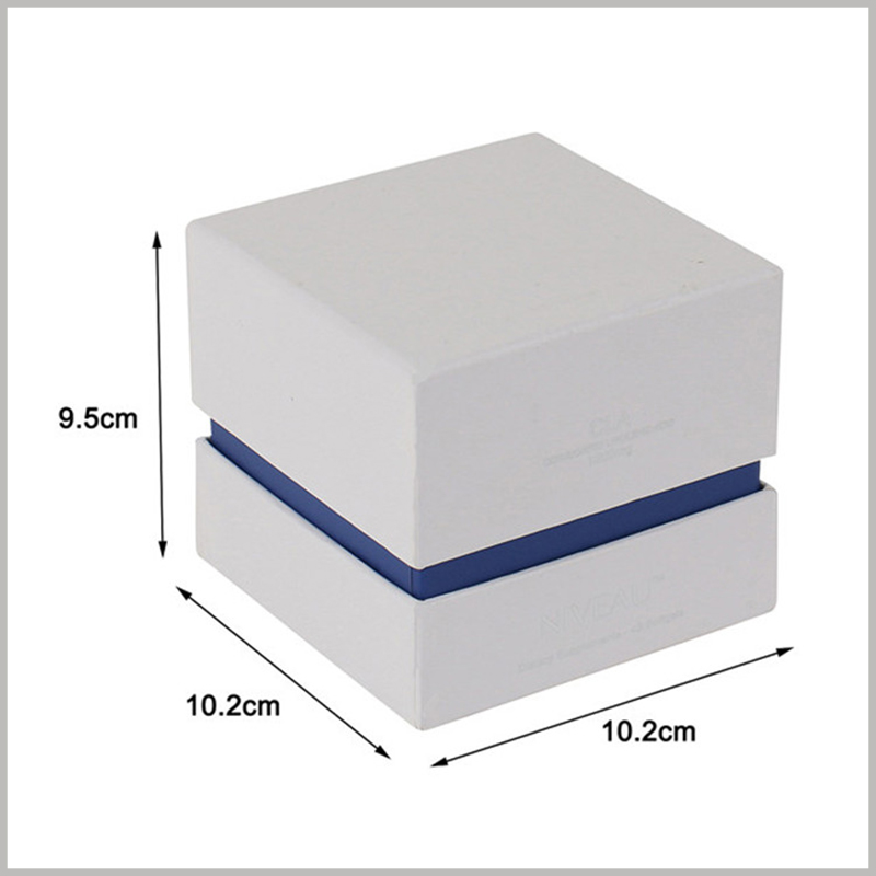 cardboard cosmetic jar packaging boxes wholesale.The reference size of skin care product can packaging is 10.2cm × 10.2cm × 9.5cm; in addition, the packaging size can also be customized according to the product.