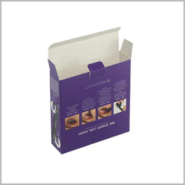 cheap ink makeup brushes packaging boxes with windows. 350gsm single-powder paper is used as a raw material to make cosmetic packaging very light and easy to carry.