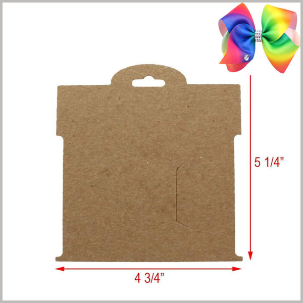 cheap kraft card packaging for hair bows, The size of the kraft paper can be fully customized to match the hairpin perfectly