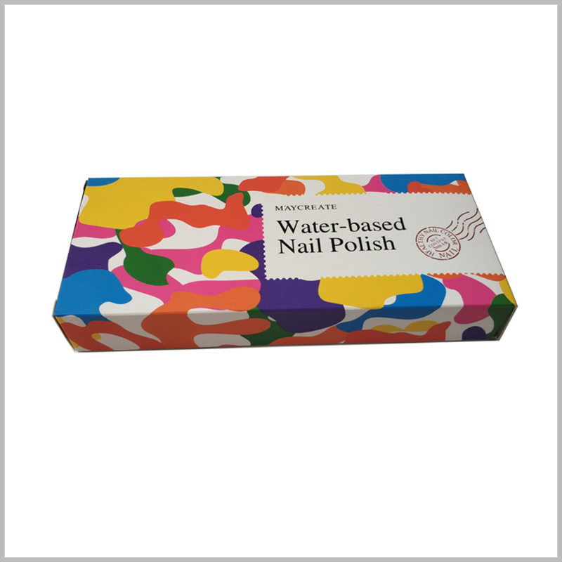 cheap printed boxes for nail polish packaging. Color packaging design and color scheme, patterns will attract customers' attention. Custom packaging can promote products and brands.