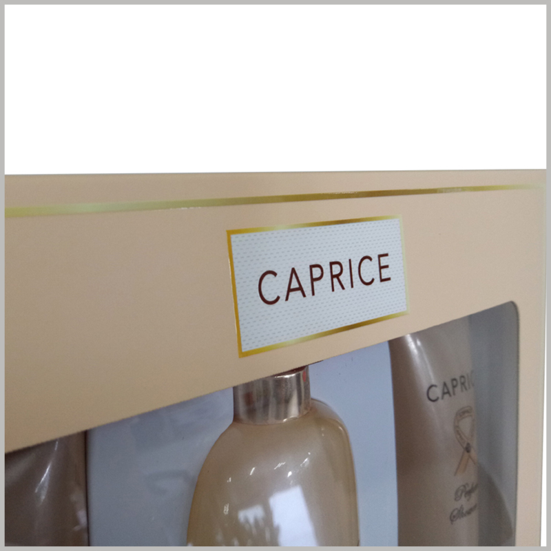 cheap shampoo packaging boxes with printing. Just above the pvc window, printing the brand name and custom packaging will help the brand building.