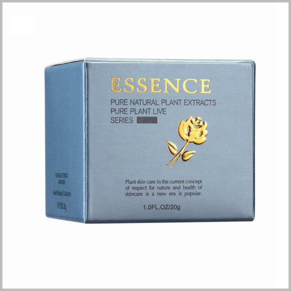 cheap square 1oz skincare packaging boxes, It is also equipped with a special process of hot stamping to highlight the LOGO and roses, beautify the packaging in a low-key and luxurious way
