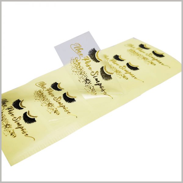 clear label for fake eyelash box. The label formed by hot stamping printing is labeled with brand information, which is one of the best ways to create a brand.