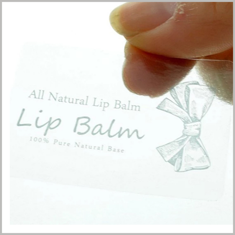 clear printed labels for lip balm tubes.Customized lip balm labels have unique content, patterns and promotional slogans to enhance the attractiveness of lip balm.