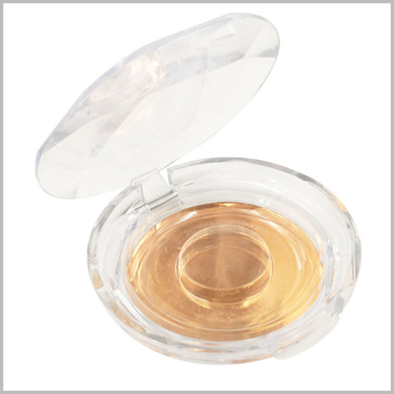 clear round packaging for mink eyelash. Purple is an attractive lucky color for many women. As a foil color for eyelash packaging, it can increase the attractiveness of packaging and eyelashes.