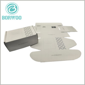Corrugated shipping boxes for cosmetics can be flattened and stacked when not in use, saving both storage space and shipping costs.