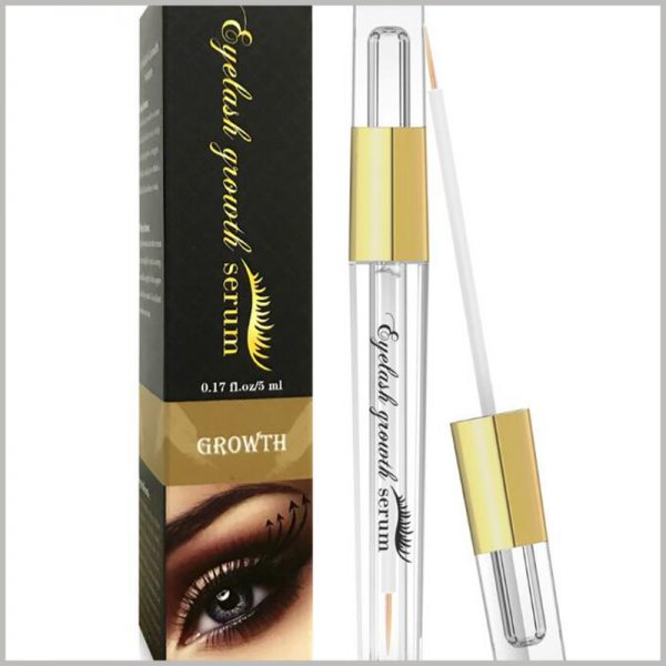 creative cosmetic boxes packaging for eyelash growth serum. As the main element of packaging design, eye patterns are very attractive and can increase the attention of products.