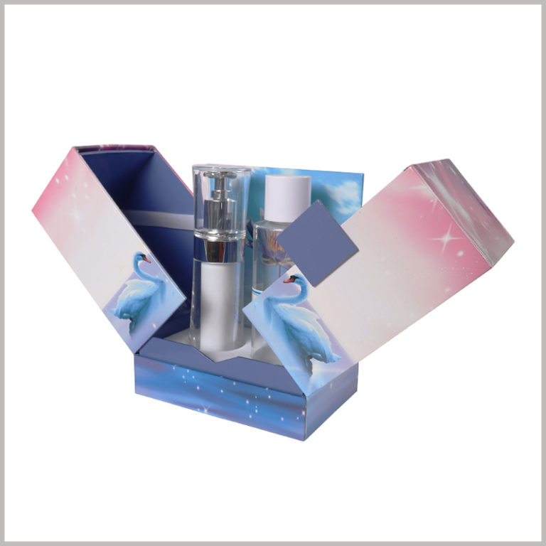 Foldable skin care product packaging with paper inner card