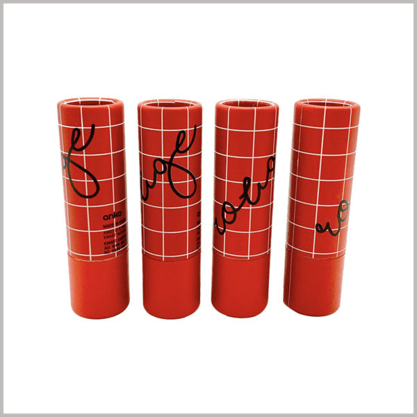 creative eco friendly lipstick tubes packaging. CMYK printing is easier to use in paper tubes, and this unique paper tube packaging design attracts customers' attention.