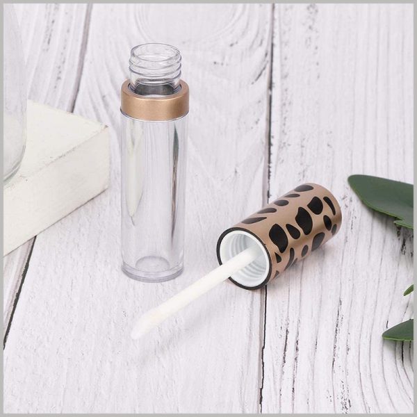 creative lip gloss tube with Leopard Print