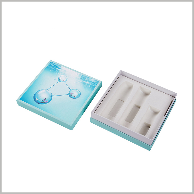 Custom creative product packaging for skin care boxes.This hard cardboard box can completely take out the cover, and adopts a packaging design style in which the upper cover and the main body can be separated.