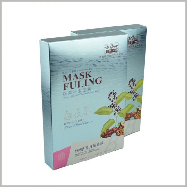 custom creative skin care boxes for hydrating face mask packaging.The packaging boxes have a strong sense of layering with emboss printing and 3D printing.