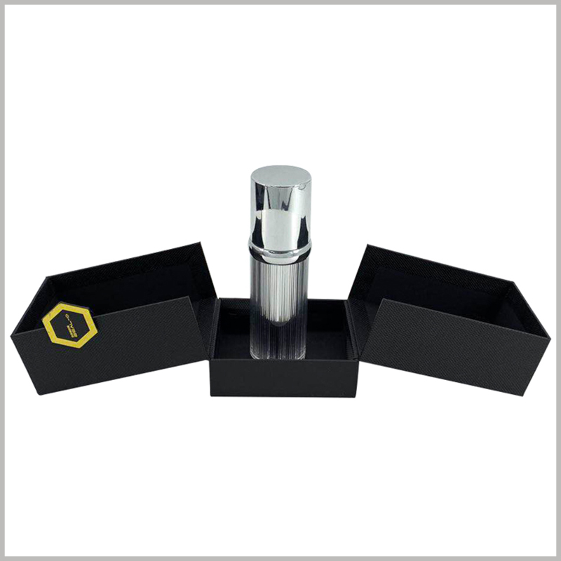 Custom creative small cardboard boxes for perfume packaging.The display of this perfume on the shelf is very good and can promote the successful sales of the product, which is closely related to the unique perfume boxes.