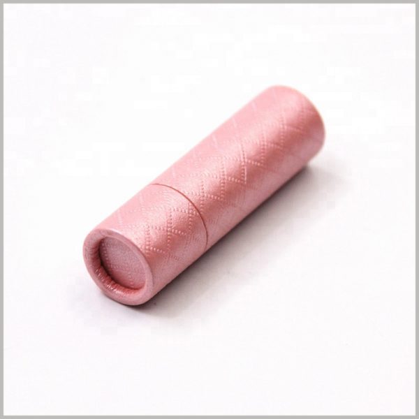 Custom creative small paper tube packaging for cosmetics,The lipstick tube packaging uses imitation cloth paper as laminate paper, which is very unique and attractive