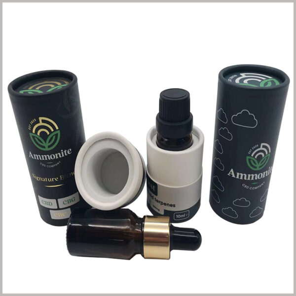 custom 10ml essential oil packaging tube with EVA insert, can hold dropper essential oil bottle or drip cap essential oil bottle