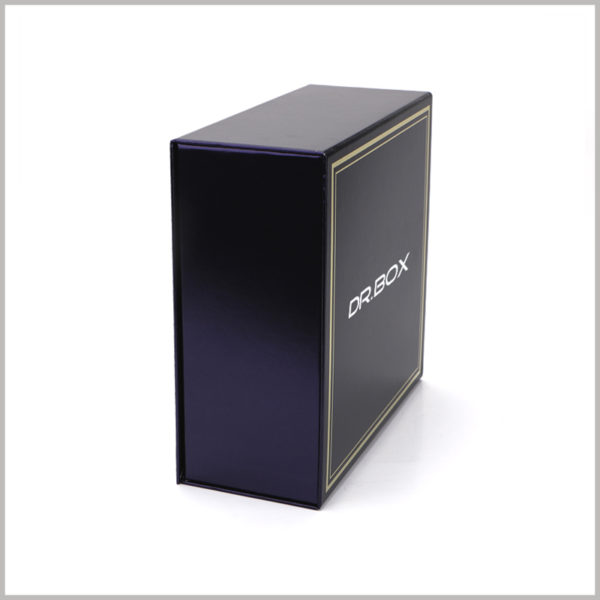 custom black printed boxes packaging. Large square hard cardboard boxes are highly resistant to compression and can be reused.