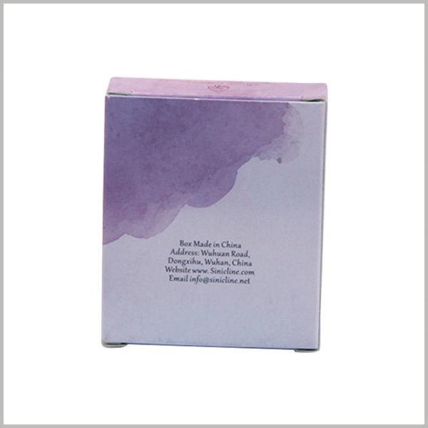 custom boxes for soap packaging design. Light purple, as the theme color of folding packaging, is attractive to many consumers.