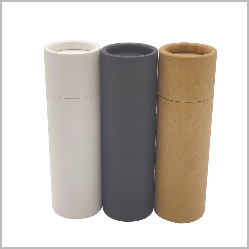 custom cardboard deodorant tubes packaging without printed. Eco friendly paper tube packaging, reusable or biodegradable, causing very little damage to the environment.