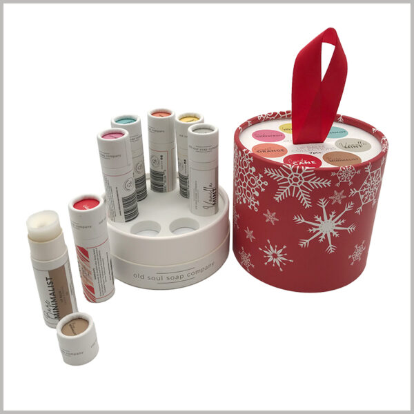 custom eco friendly packaging for 0.3Oz lip balm of 7 bottle