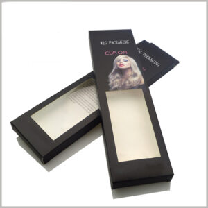 Custom hair extension packaging with windows, can display products very well, and the cost of custom packaging is under control