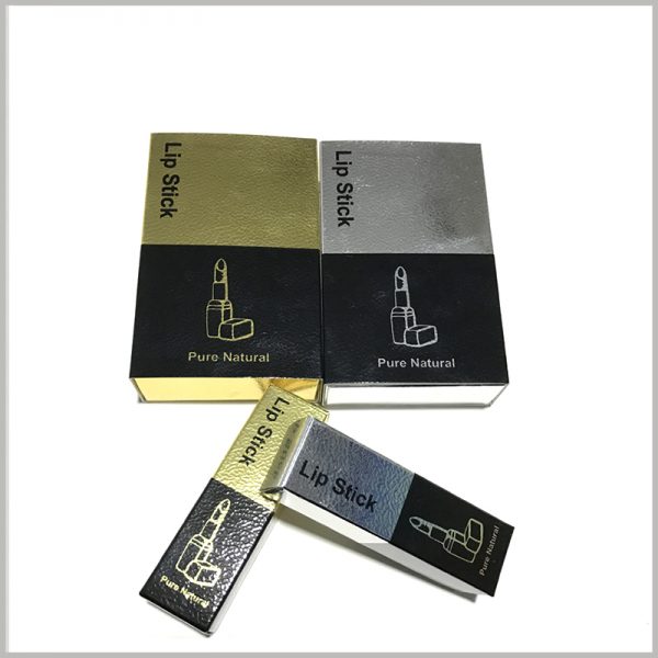 custom high-end pretty lipstick packaging boxes with printing.As a packaging material, the fine dot pattern paper is printed into a "gold cardboard" or "silver cardboard" style to increase the value of lipstick boxes.