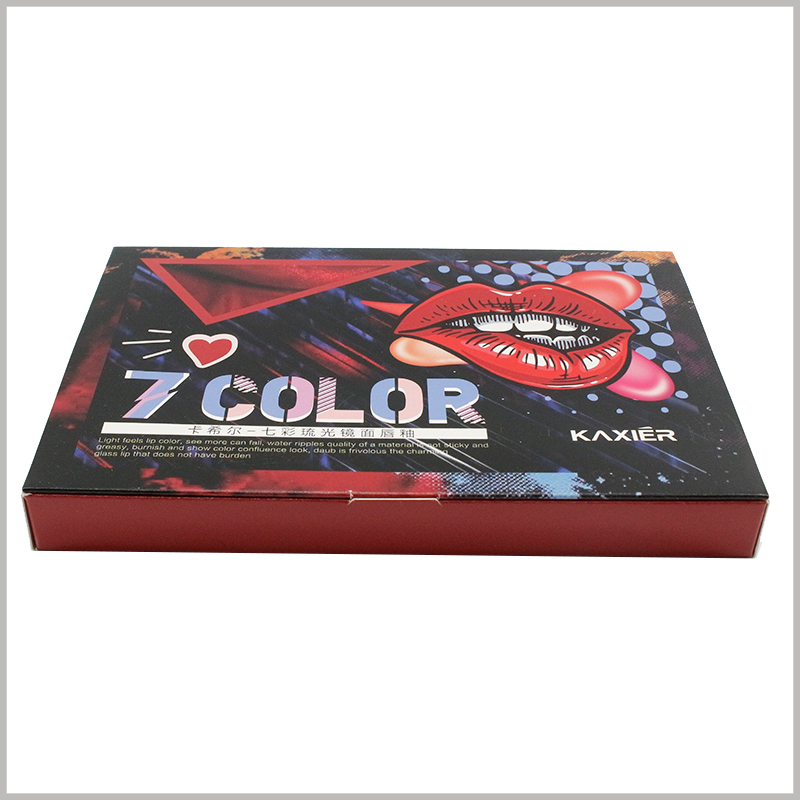 custom lip gloss boxes packaging wholesale. The exaggerated style packaging design attracts more customers' attention and achieves the purpose of promoting lip gloss products and brands.
