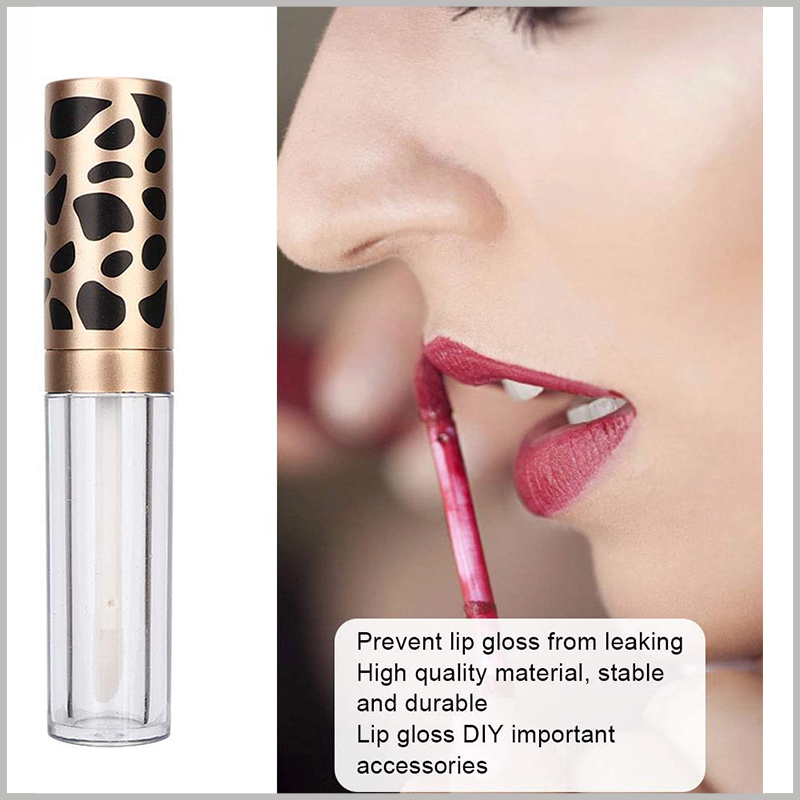 custom lip gloss tube with Leopard Print
