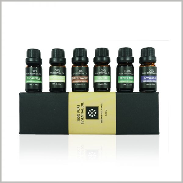 Custom packaging for essential oil of 6 bottles. Leverage printed content on essential oil packaging boxes to create unique products and branding.