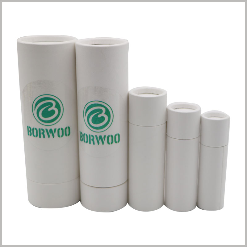 custom white paper tube packaging for deodorant