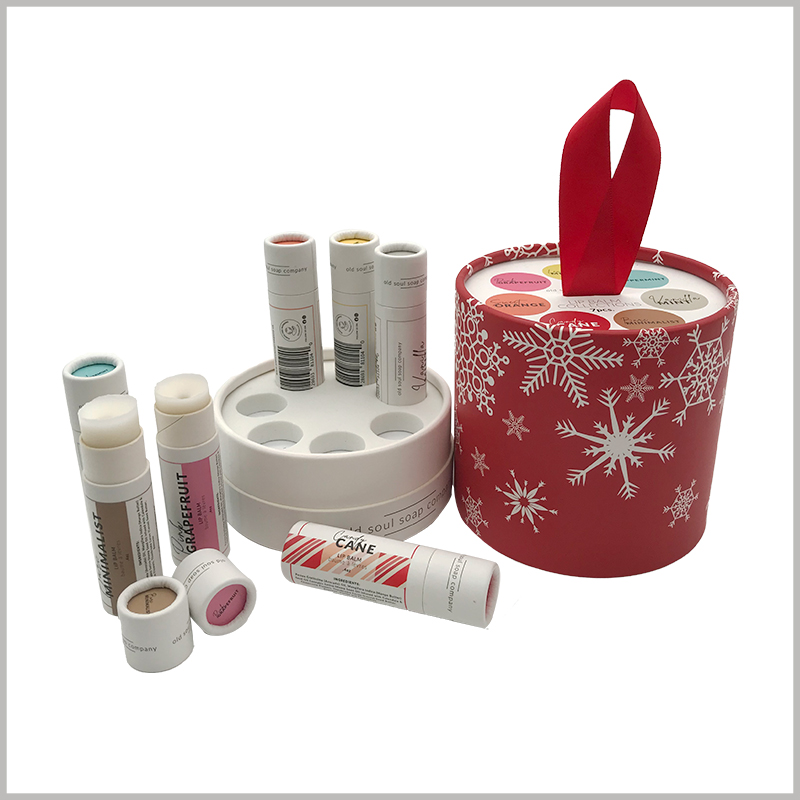 eco friendly packaging for 0.3Oz lip balm of 7 bottle