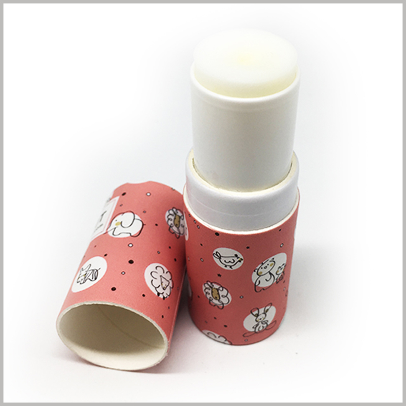 eco friendly paper lip balm tubes wholesale.The paper tube is made of 350gsm white cardboard as the raw material. The inner tube and incision of the lip balm paper tube are pure white, which has good visual sense.