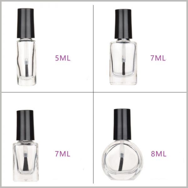 empty nail polish glass bottles with brush wholesale.We can provide you with nail polish bottles of different capacities, such as 5ml, 7ml, 8ml, and different shapes.
