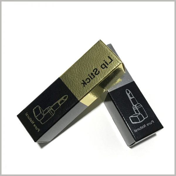 Custom gold pretty lipstick packaging boxes with printing.This lipstick package is delicate and suitable for use as a stylish, high-value cosmetic.