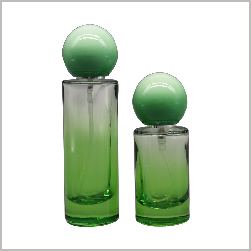 green round perfume bottle
