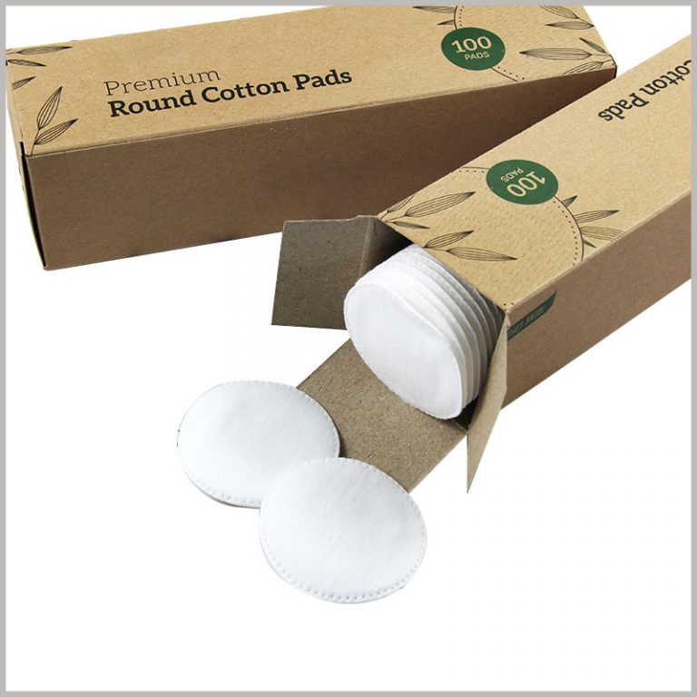 Kraft paper packaging for cotton pads box Cosmetic boxes
