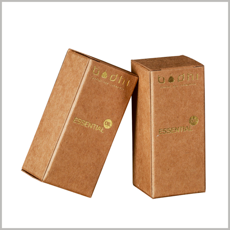 kraft paper packaging for essential oil boxes, Biodegradable brown kraft paper as a raw material for custom packaging.