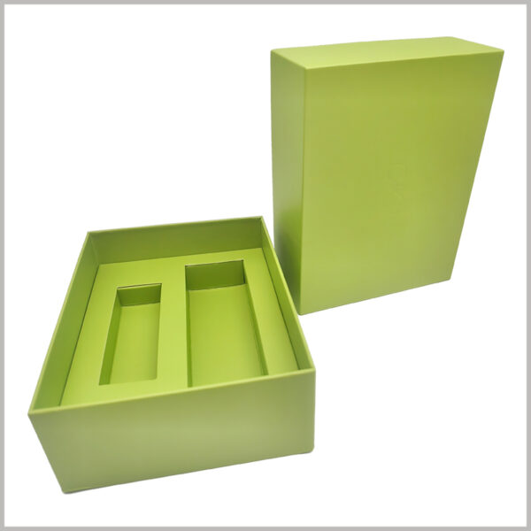 Large Dual-bottle Skincare packaging Set with Paper Insert, the packaging box is printed with Pantone to ensure that there will be no color difference in the box