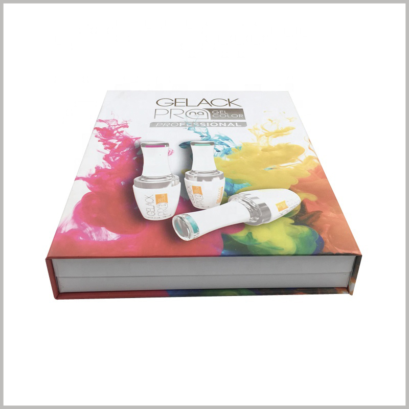 large colors makeup boxes for false nail packaging. The cosmetic packaging adopts gorgeous patterns and colors, which is in line with the product characteristics of the diverse colors of false nails.