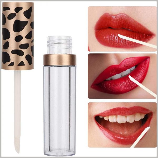 lip gloss tube with Leopard Print